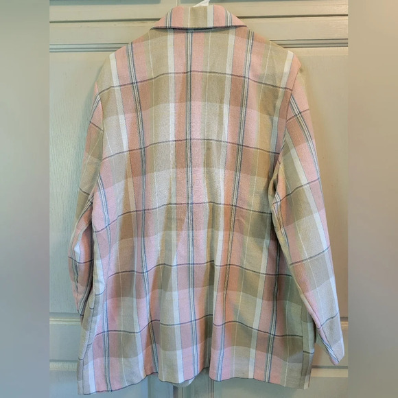 Fashion Bug Pink Plaid Blazer Jacket - Picture 7 of 7